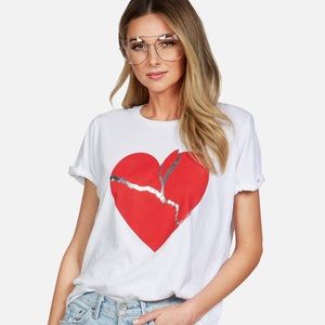 NWT Lauren Moshi Broken Heart Tee